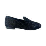 Blublonc Black Velvet Penny Loafer