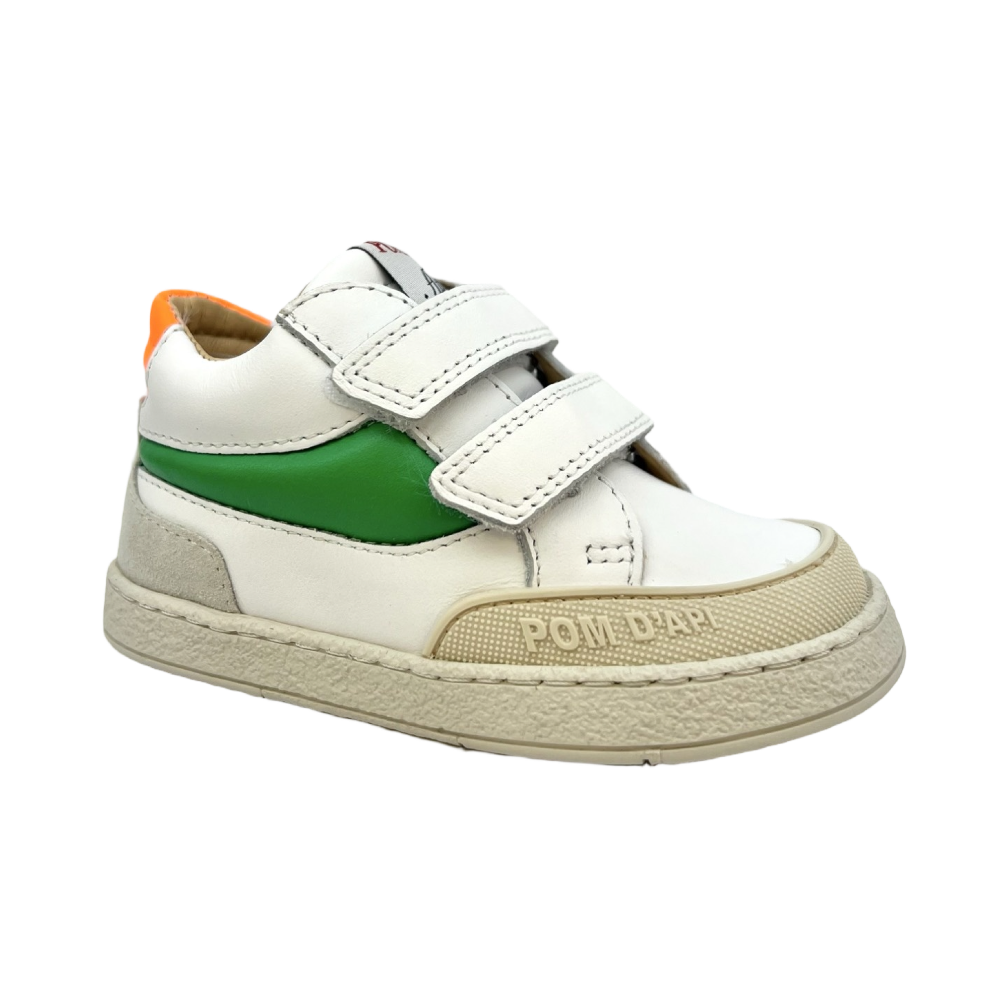 Pom D'api White Velcro Sneaker