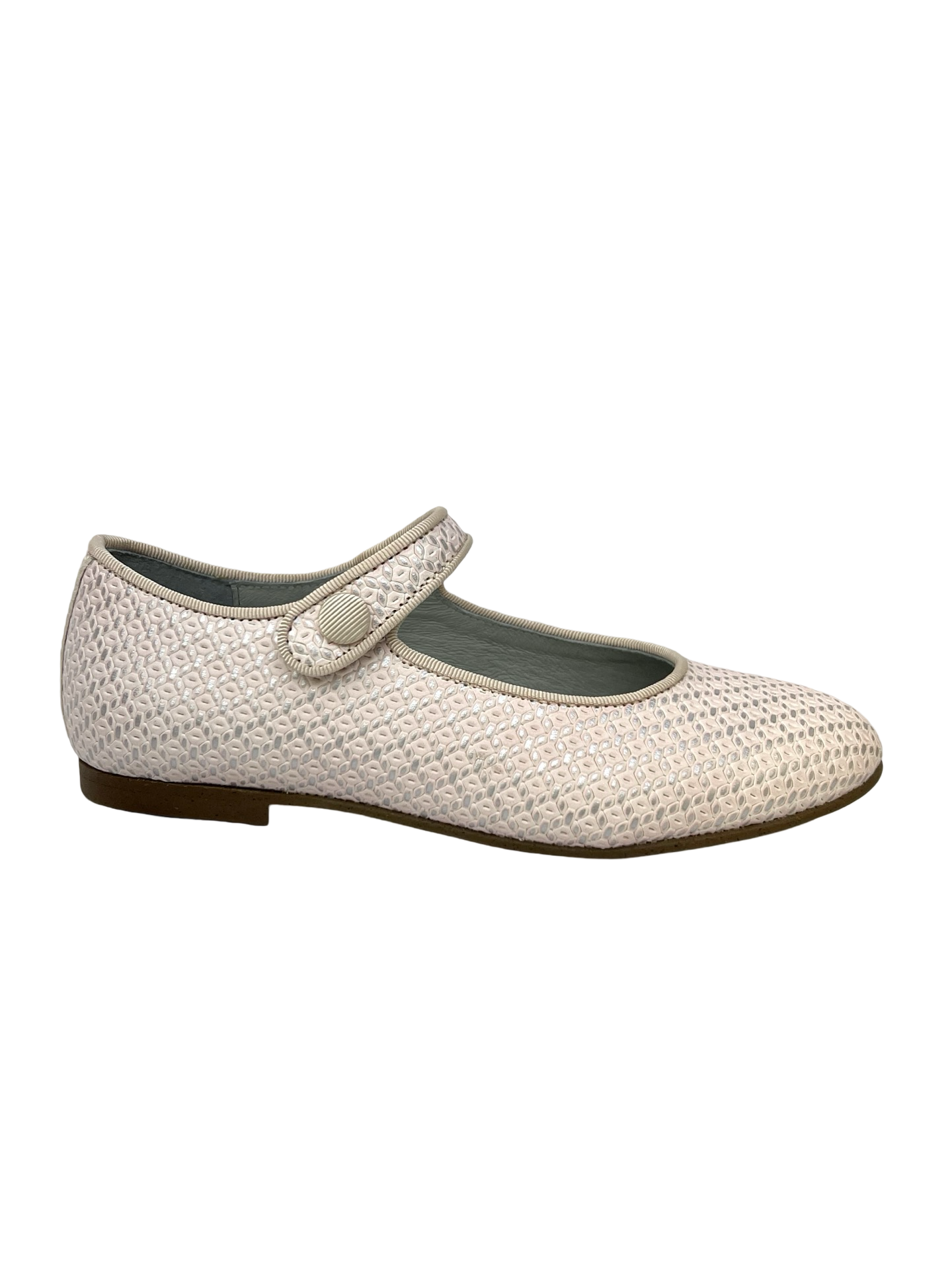 Luccini Ivory Weave Pointy Mary Jane