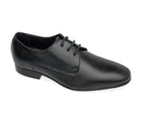 Venettini Black Textured Laced Dress Shoe