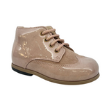 Beberlis Old Rose wingtip Lace Up Baby Bootie