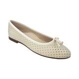 Beberlis Ivory Perforated Ballet Flat