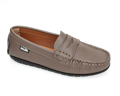 Venettini Pewter Grain Penny Loafer