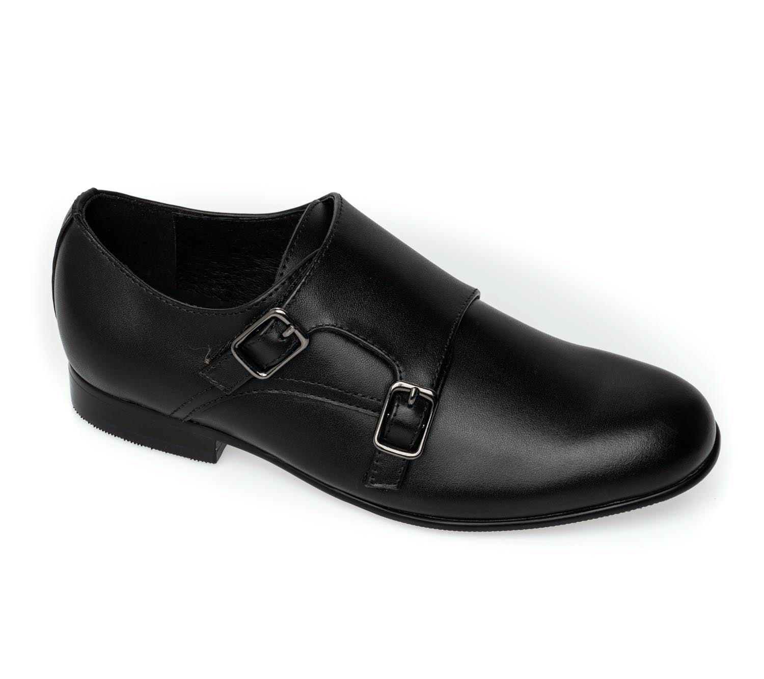 Venettini Black Monkstrap Shoe