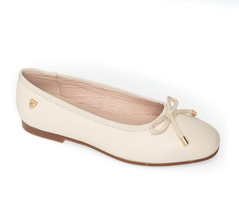 Venettini Cream Leather Ballet Flat