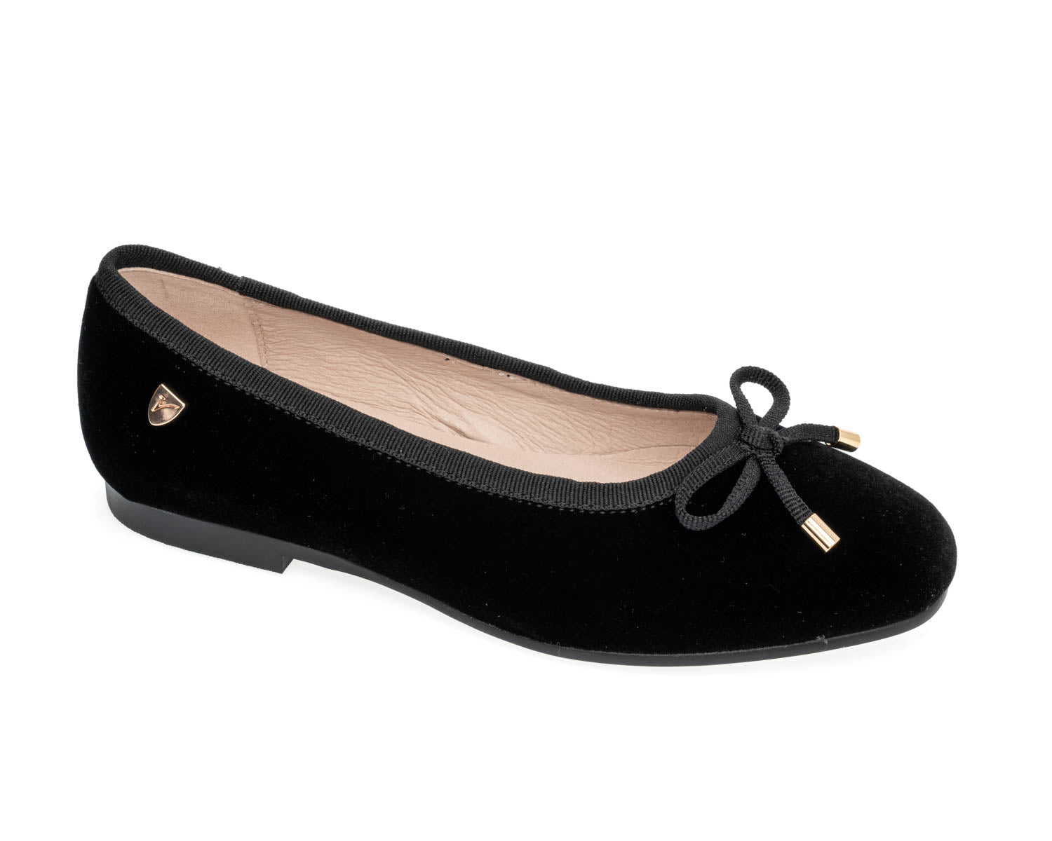 Venettini Black Velvet Ballet Flat