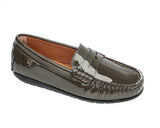 Venettini Taupe Patent Penny Loafer