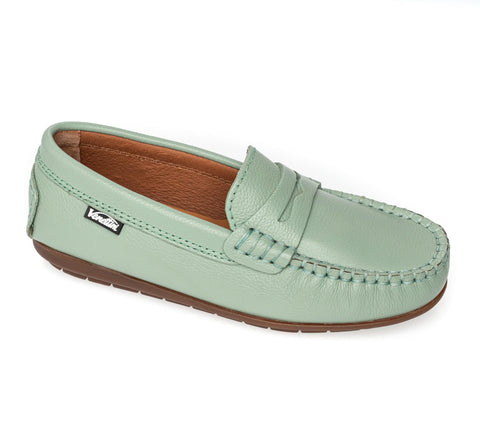 Venettini Green Pebbled Penny Loafer