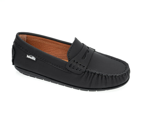 Venettini Black Gum Penny Loafer