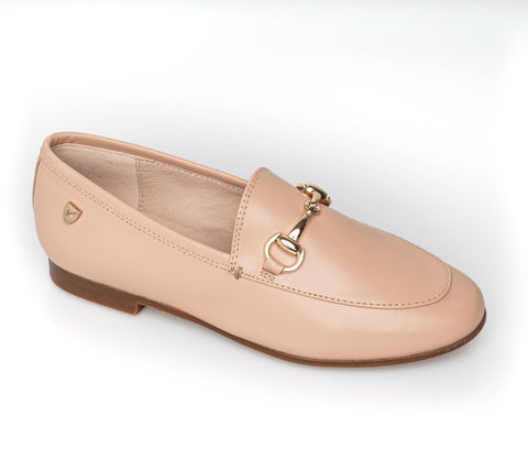 Venettini Nude Leather Loafer