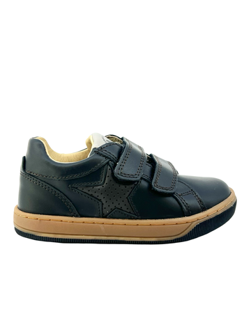 Naturino Black Double Velcro Sneaker with Star - Minds