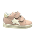 Falcotto Cipria/Platinum Double Velcro Sneaker with Star - Sasha