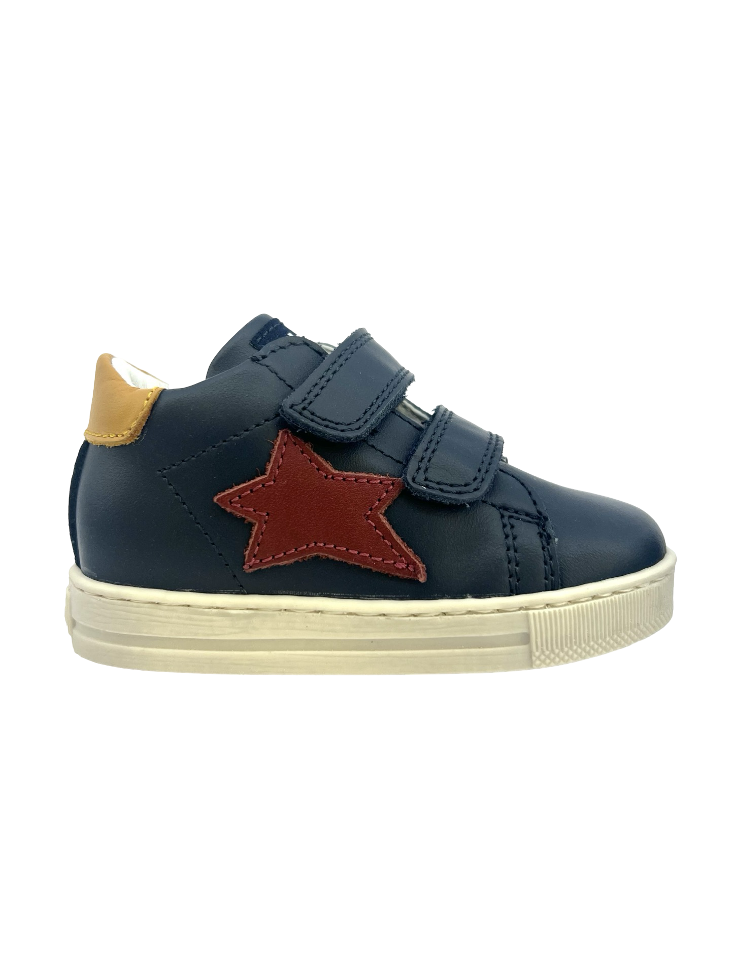 Falcotto Navy Double Velcro Sneaker with Star - Sasha