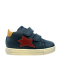 Falcotto Navy Double Velcro Sneaker with Star - Sasha