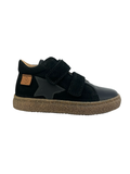 Naturino Black Suede Double Velcro Hi Top Sneaker with Star - Albus Star