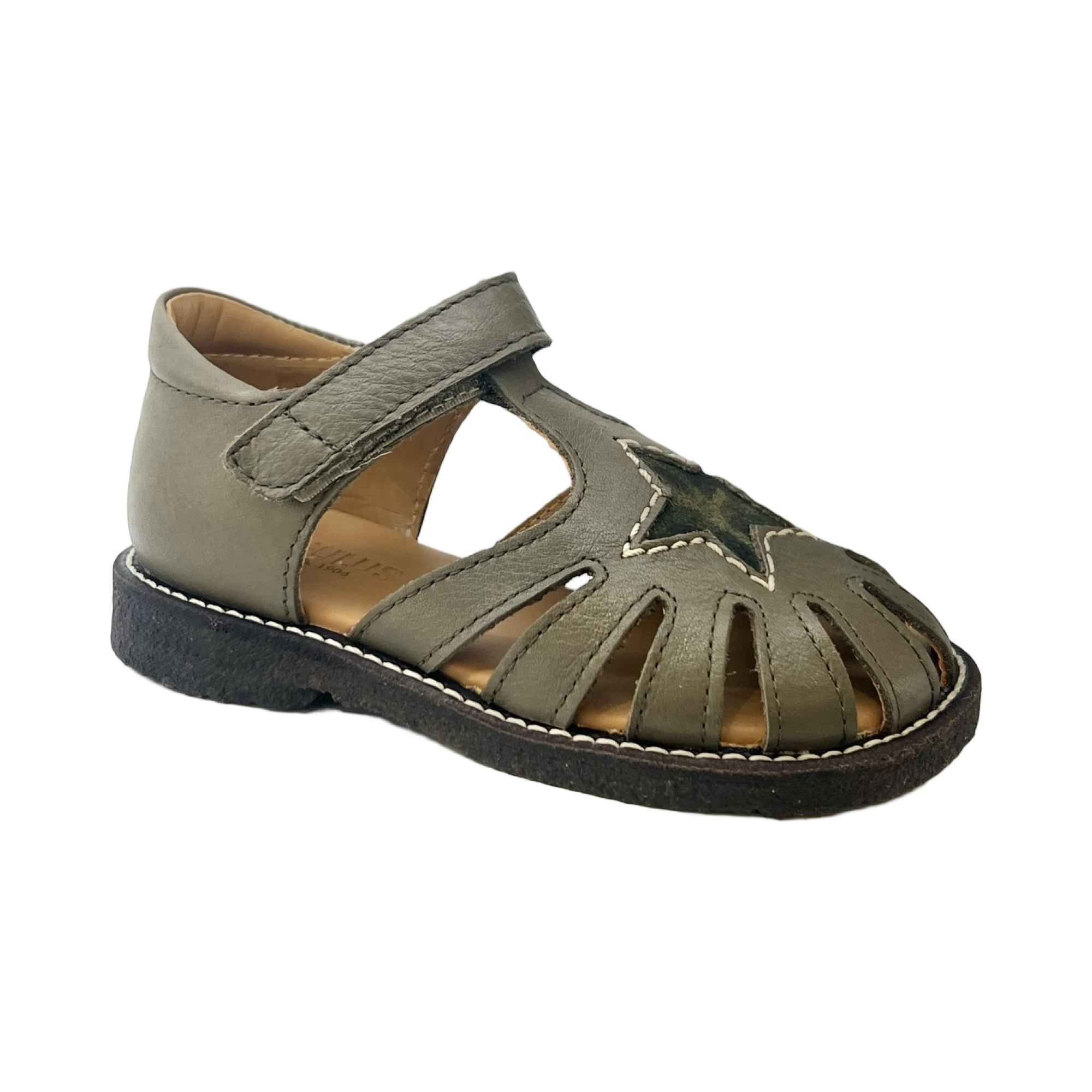 Angulus Hunter Green Closed Toe Sandal with Star