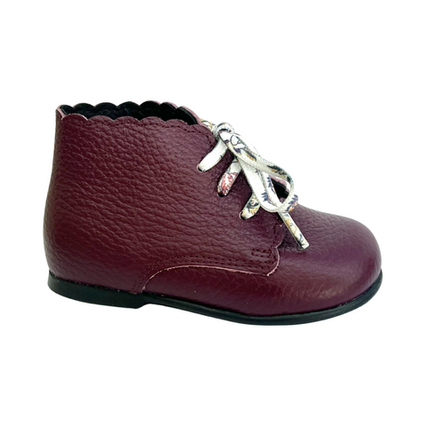 Blublonc Bordeaux Laced Baby Bootie