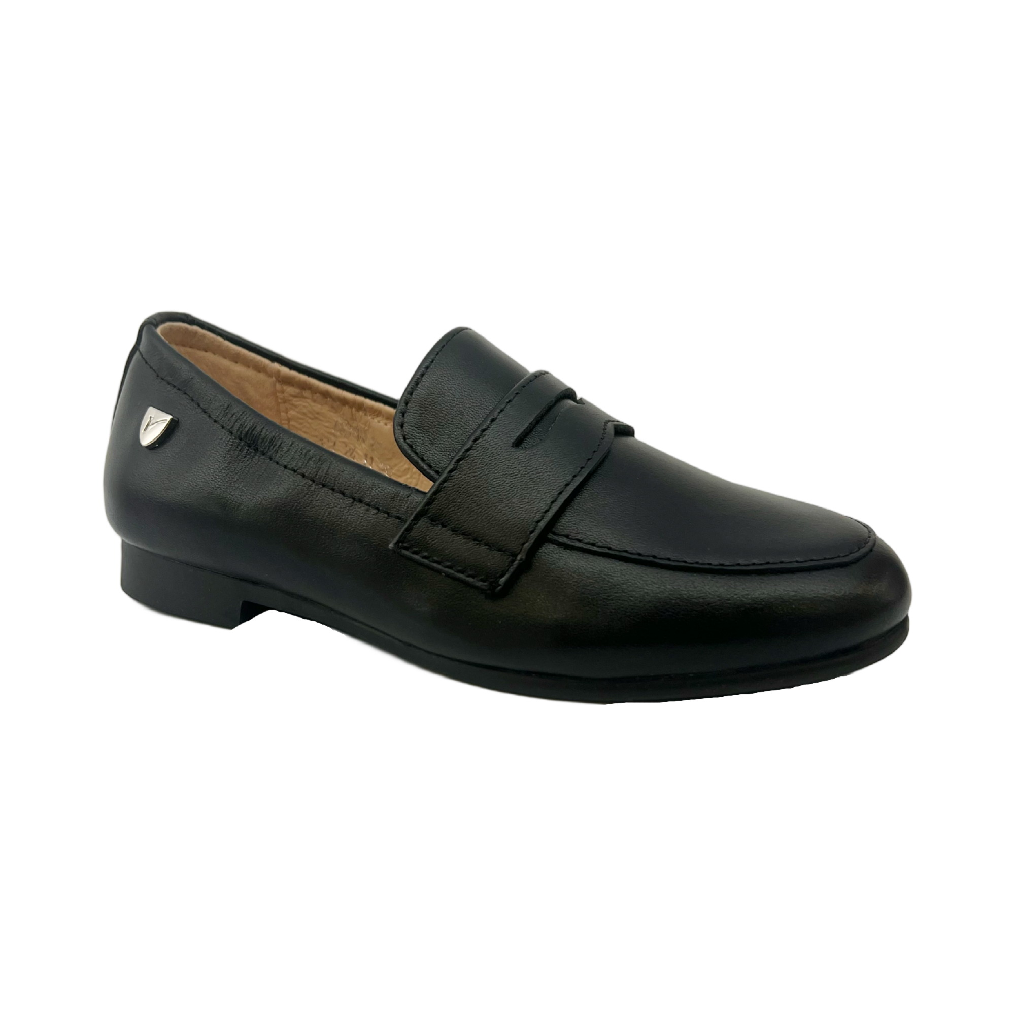 Venettini Black Elastic Penny Loafer