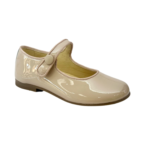 Andanines Beige Patent Mary Jane