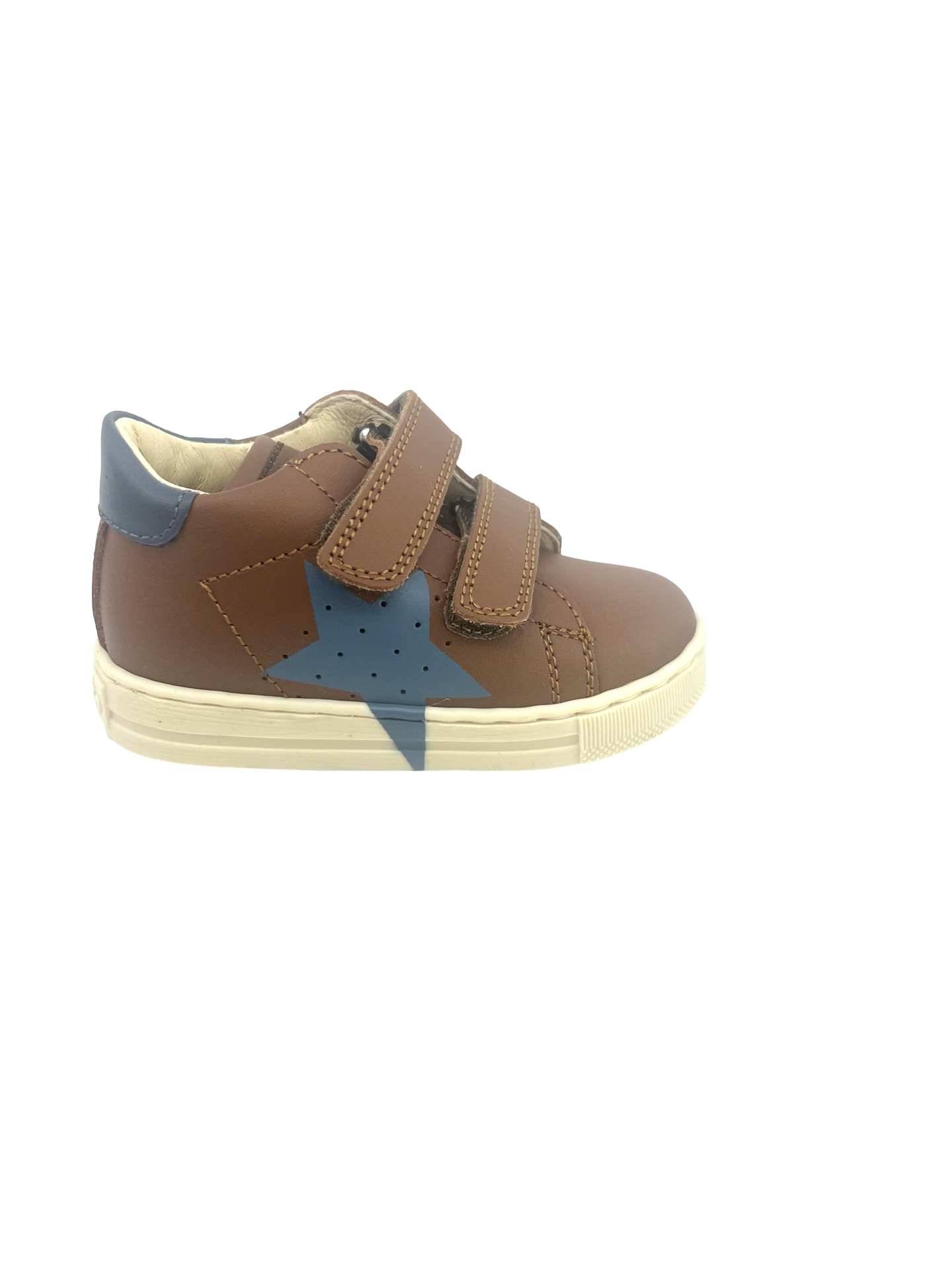 Falcotto Brown Double Velcro Sneaker with Star - Salazar