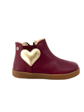 Naturino Berry Zip Bootie with Gold Heart - Glarny