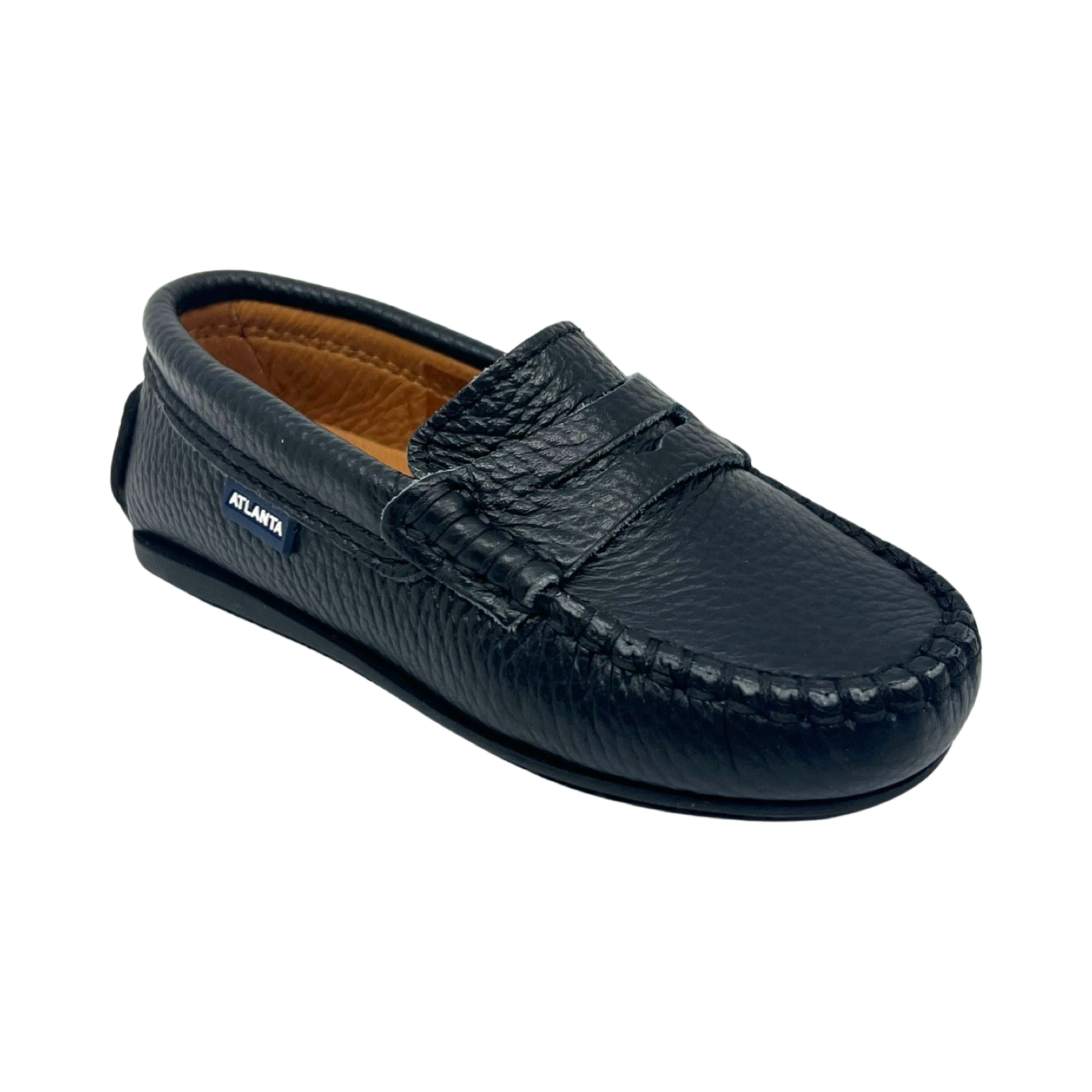 Atlanta Black Pebbled Penny Loafer