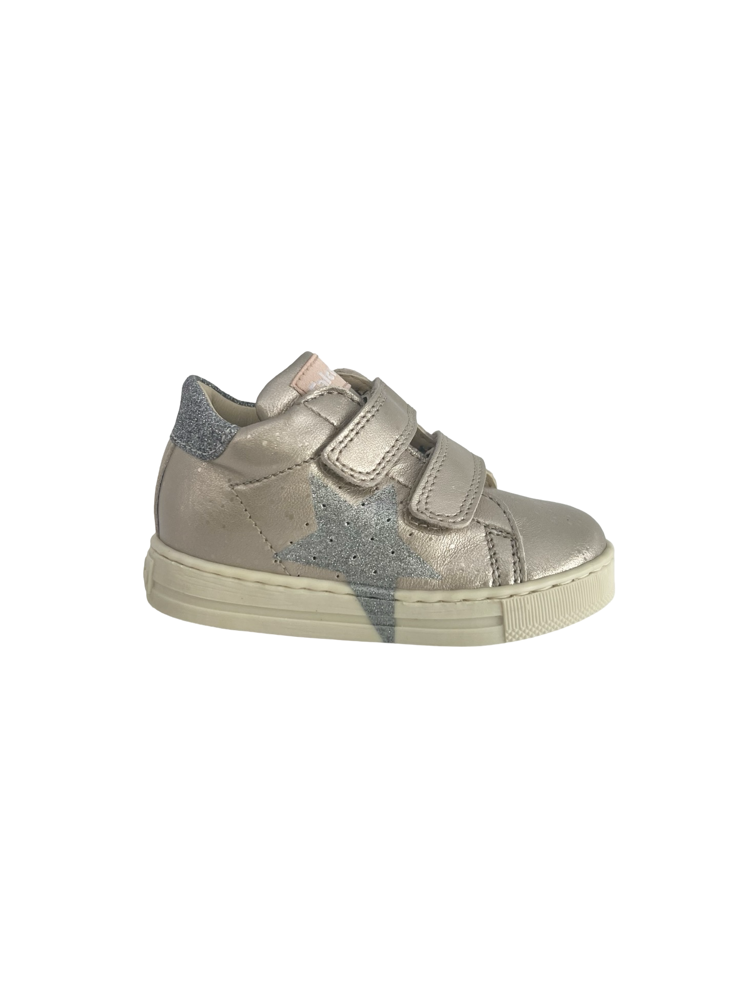 Falcotto Rose Gold Double Velcro Sneaker with Star - Salazar