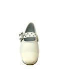 Luccini Ivory Buckle Ballet Flat