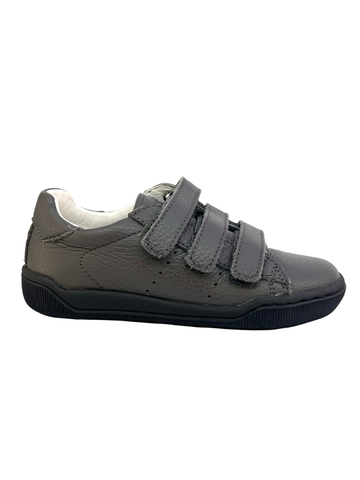 Naturino Gray Triple Velcro Sneaker - Cliff