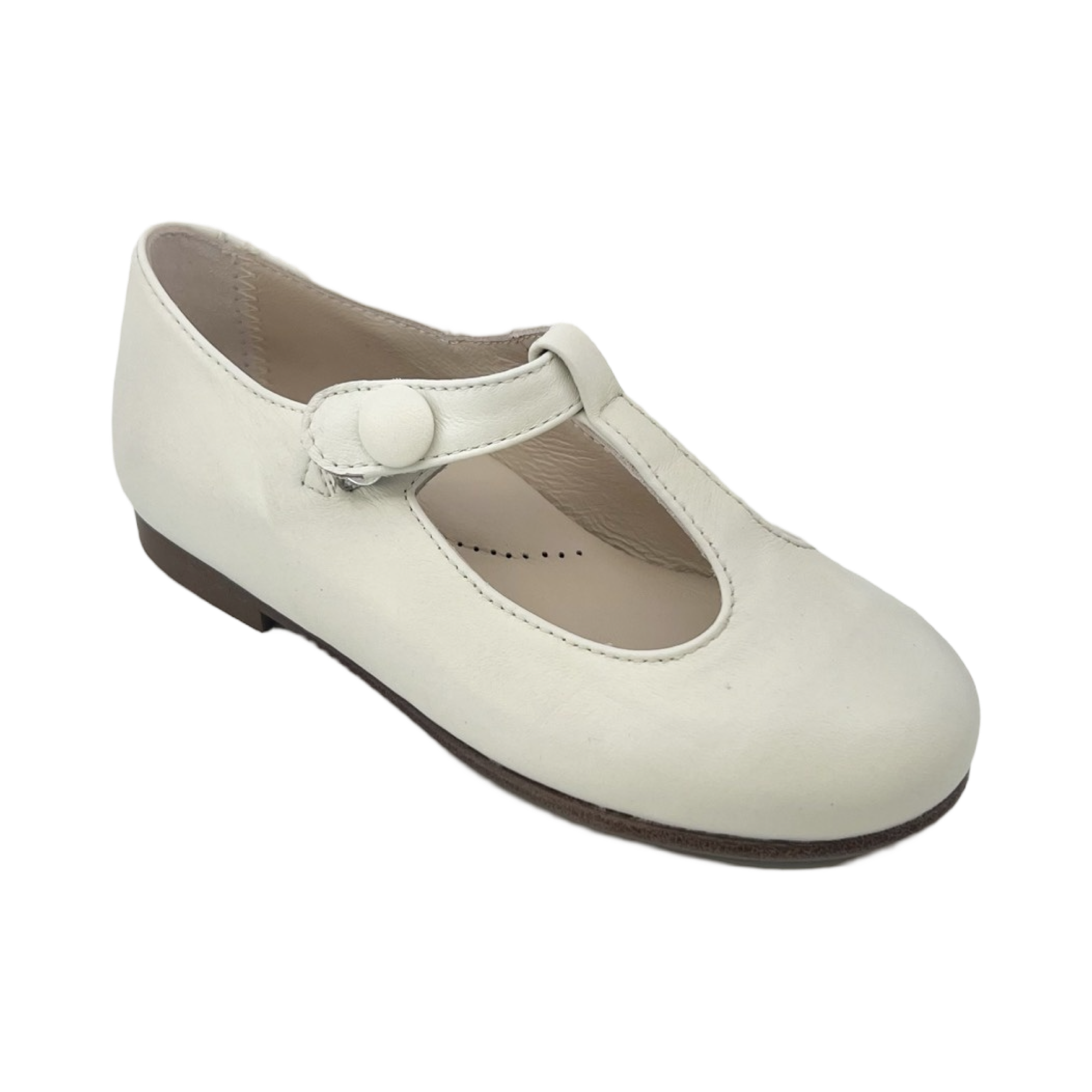 Beberlis Ivory T-Strap Mary Jane