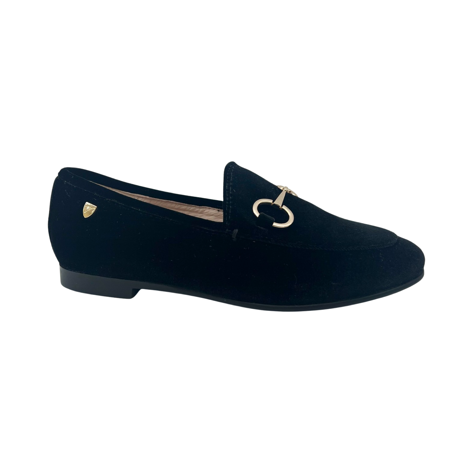 Venettini Black Velvet Chain Loafer-1