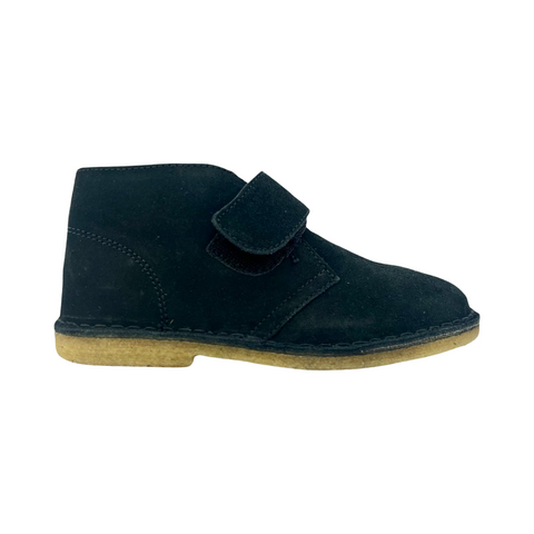 Naturino Black Suede Velcro Shoe - Choco