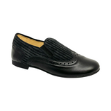 Andanines Black Velvet Corduroy Wingtip Smoking Shoe