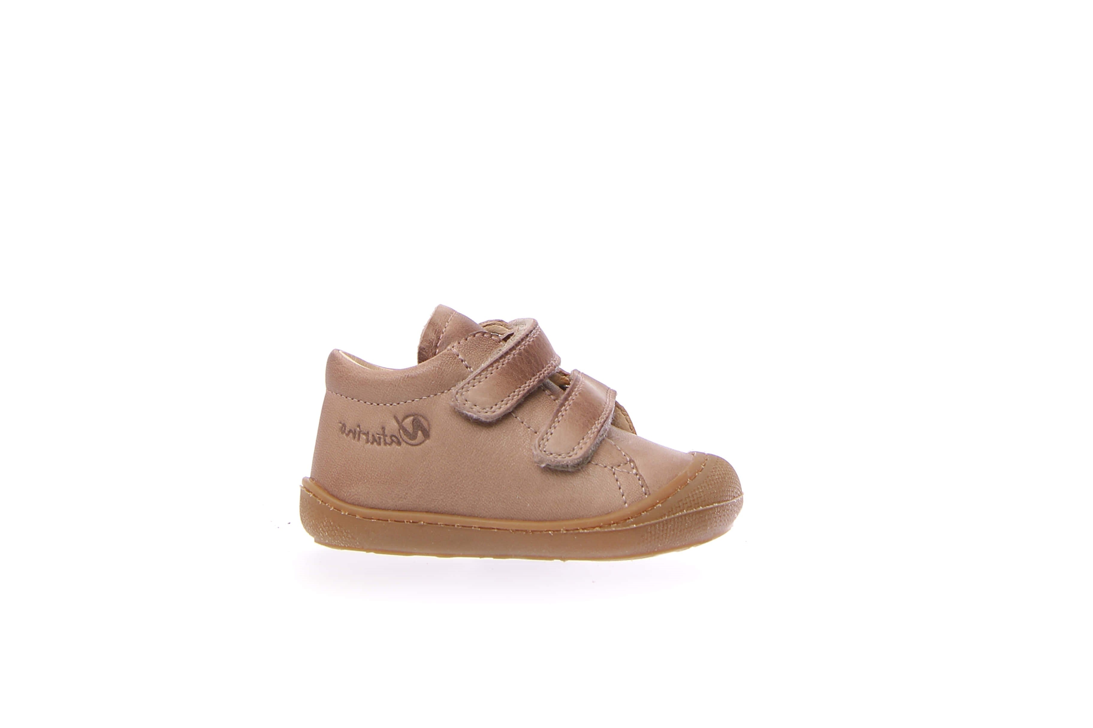 Naturino Taupe Double Velcro Sneaker - Cocoon