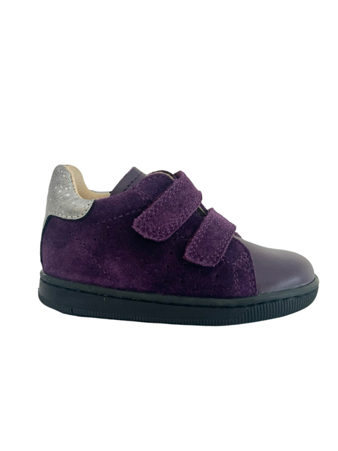 Falcotto Purple Suede Double Velcro Sneaker - Adam