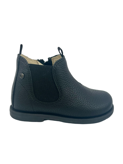 Falcotto Black Pebbled Zip Bootie - Winter Wood