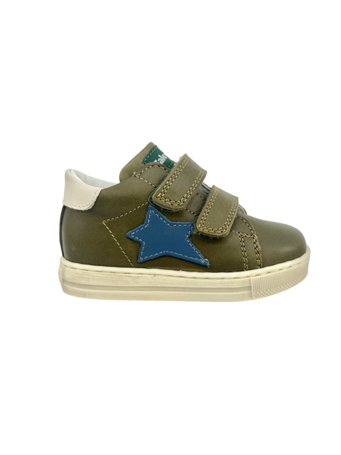 Falcotto Green Double Velcro Sneaker with Star - Sasha